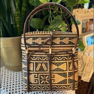 Vintage Woven Basket purse/bag